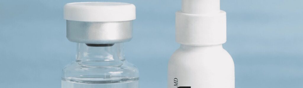 Telezen MD GLP-1 treatment container used to illustrate a weekly microdosing schedule.