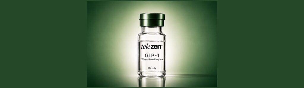 Telezen MD GLP-1 vial illustrating a proper microdosing starting protocol.